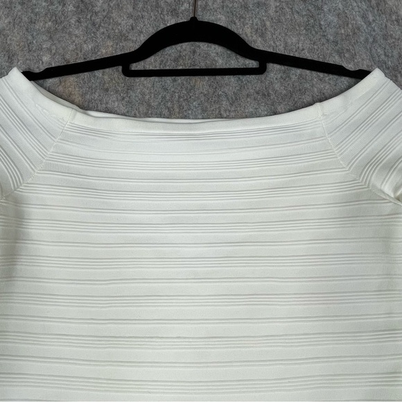 Ted Baker Misteey Bardot Frill Sleeve Off Shoulder Fitted Flattering Top US Sz 8 - Picture 10 of 13